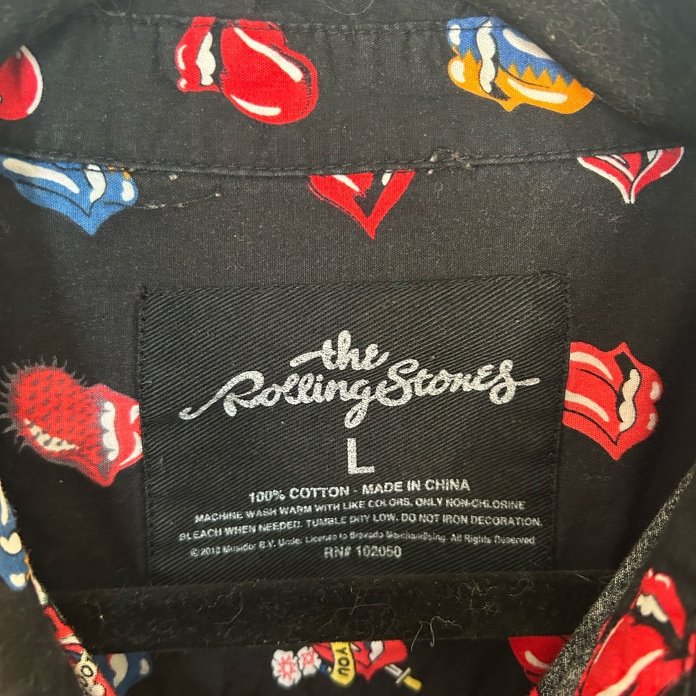 The Rolling Stones Black Graphic Men's Shirt Size Large - Picture 3 of 5